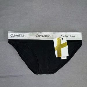 Calvin Klein black underwear with silver band